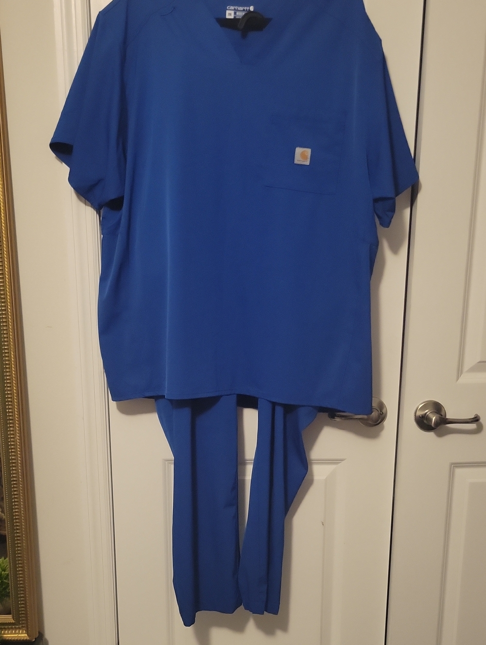 Carhartt Men's Bright Blue Short Sleeve Work Tee with Chest Pocket